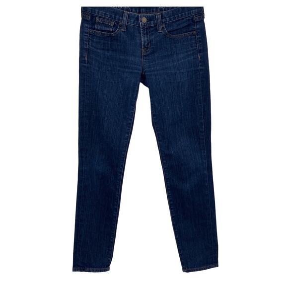 J. Crew Low-Rise Blue Jeans SZ 25 (0) Denim Toothpick Skinny Ankle Medium Wash - Picture 2 of 14